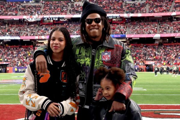 JAY-Z Rocks Retro Reebok Sneakers While Enjoying Daddy-Daughter Time At Super Bowl